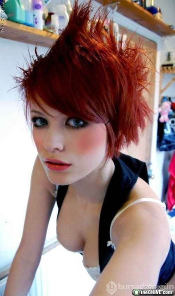Emo with red hair
