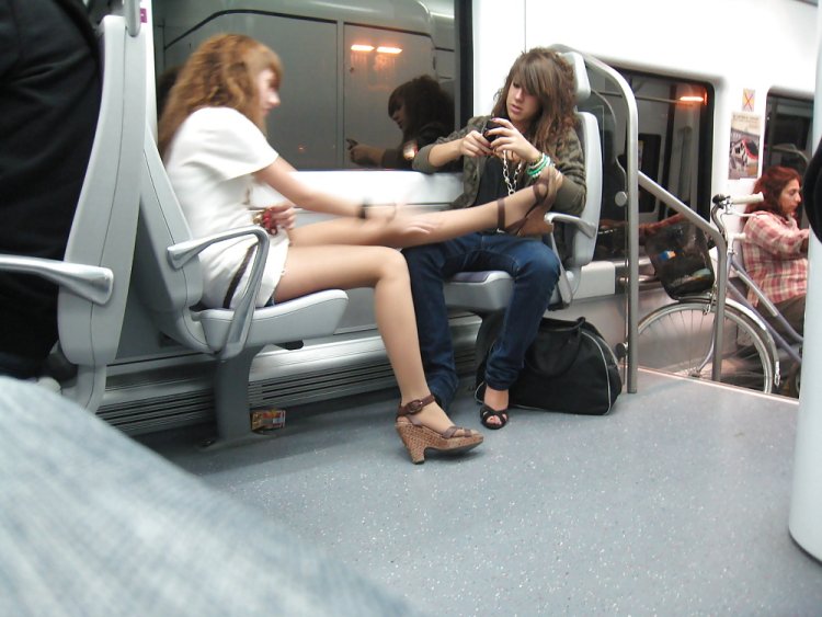 Feet Girls on the train