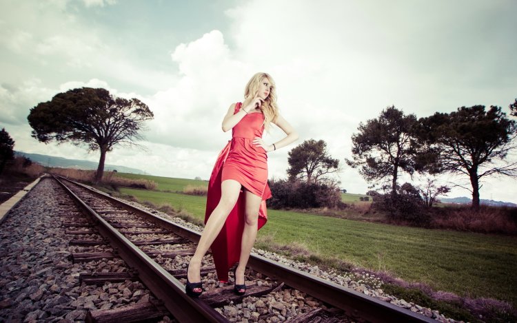 Girl on the railway
