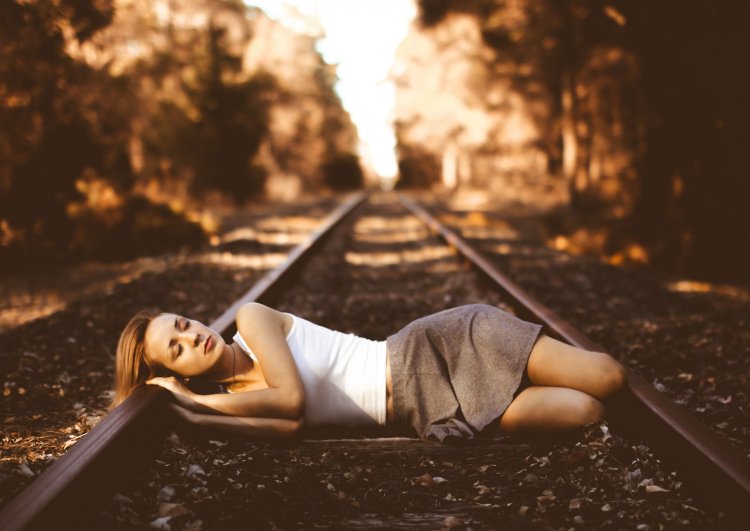 Photo shoot on railway tracks