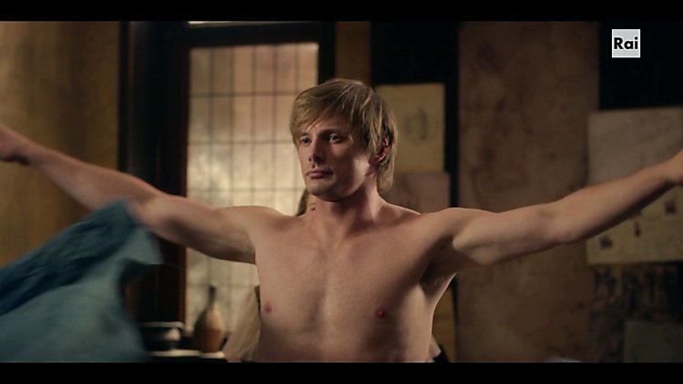 Naked actor Bradley James