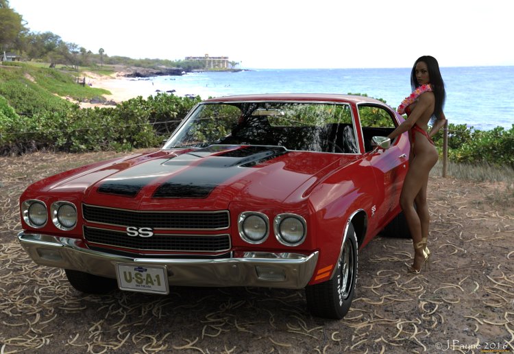 Cuba of the car of the girl