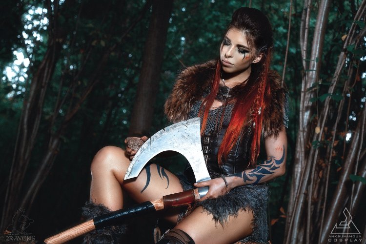 Beautiful girl Viking