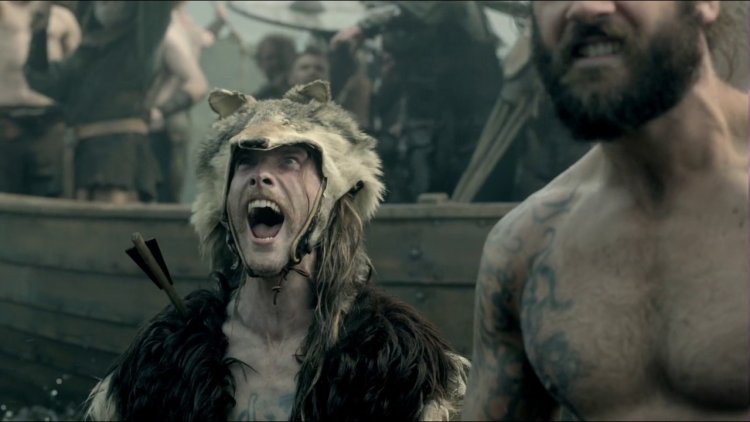 Viking in the skin of a wolf