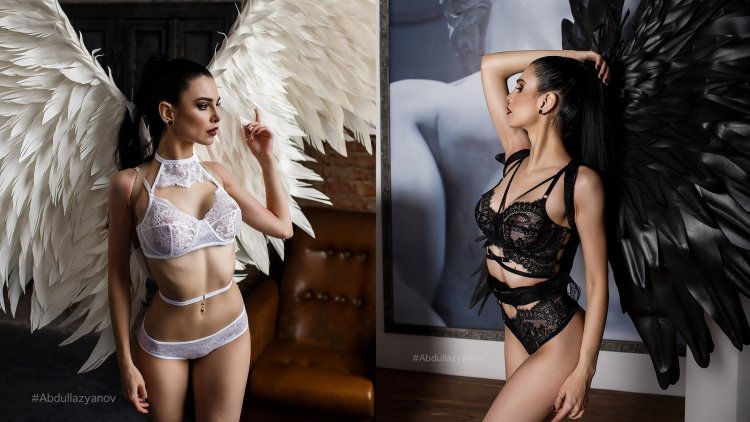 Girls angels in underwear