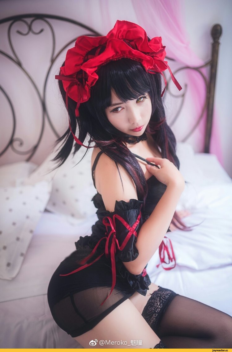 Kurumi cosplay in underwear