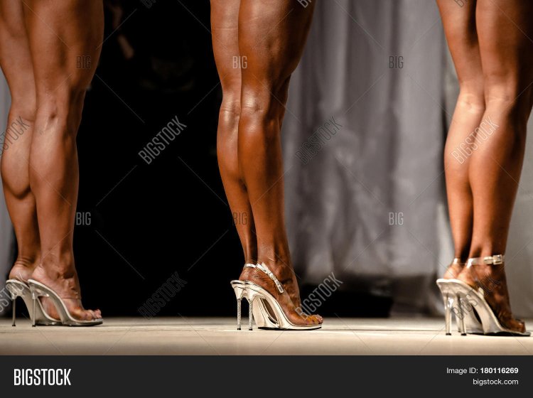 Legs in shoes for fitness bikini