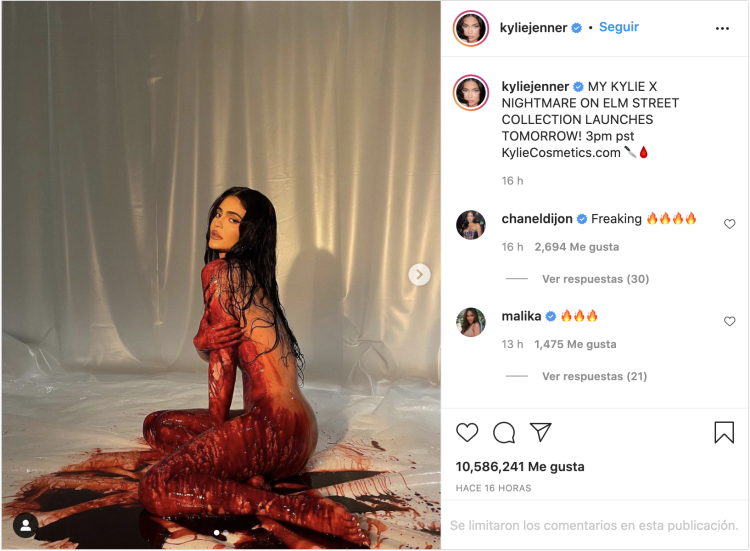 Kylie Jenner in the blood