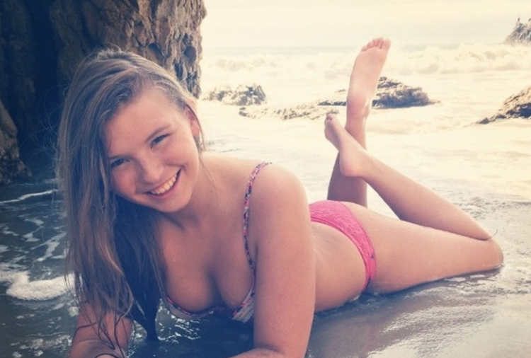 Melissa May in a swimsuit