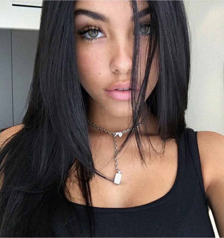 Madison Bir with dark hair