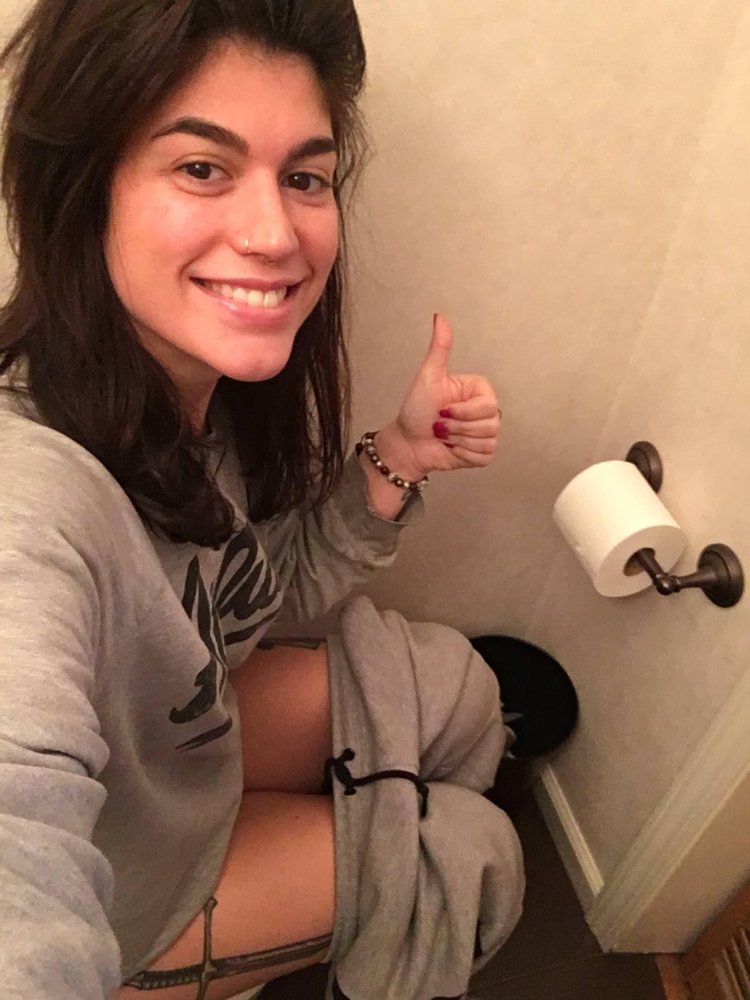 Selfie in the toilet