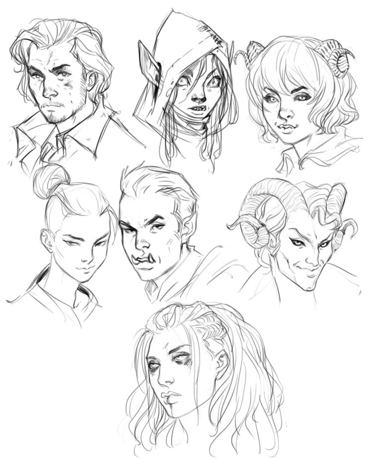 Cool sketches of characters