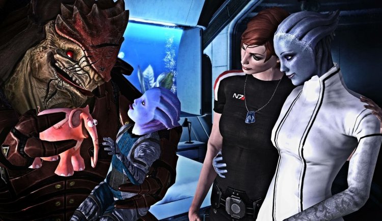 Mass Effect Shepard and Liara