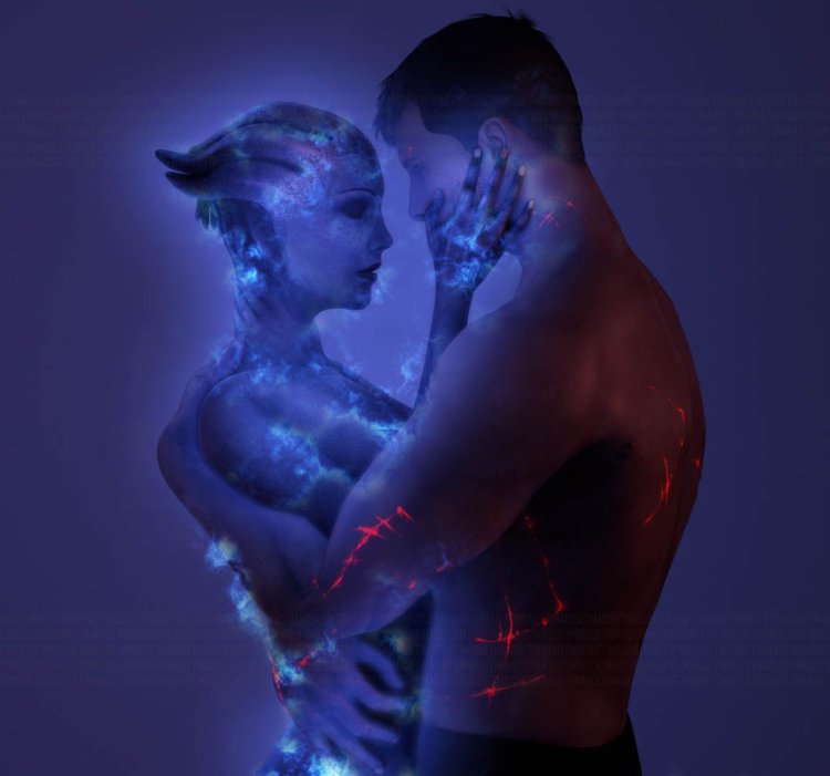 Liara T'Soni and John Shepard