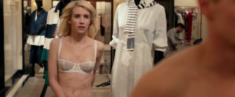 Emma Roberts in linen