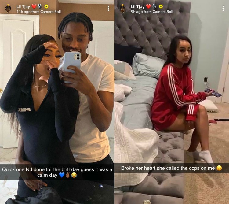 Lil TJay with a girl