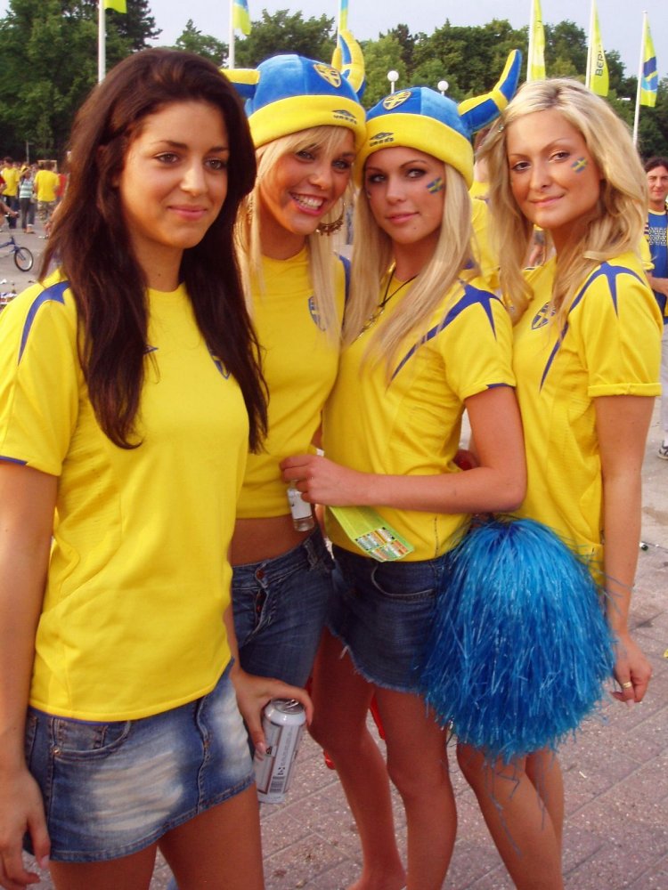 Fans of the Swedish national team