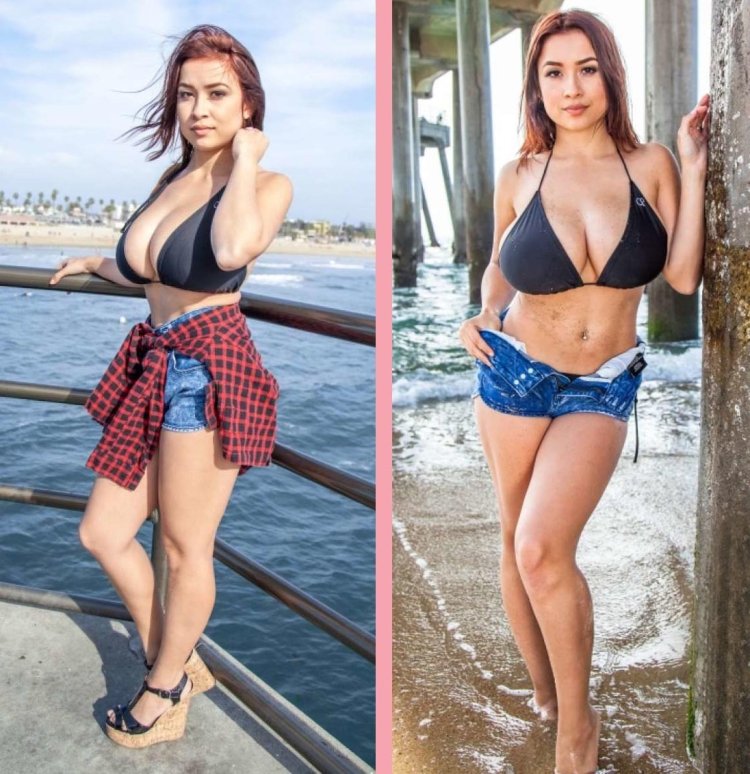 Elizabeth Ann Pelao in a bikini