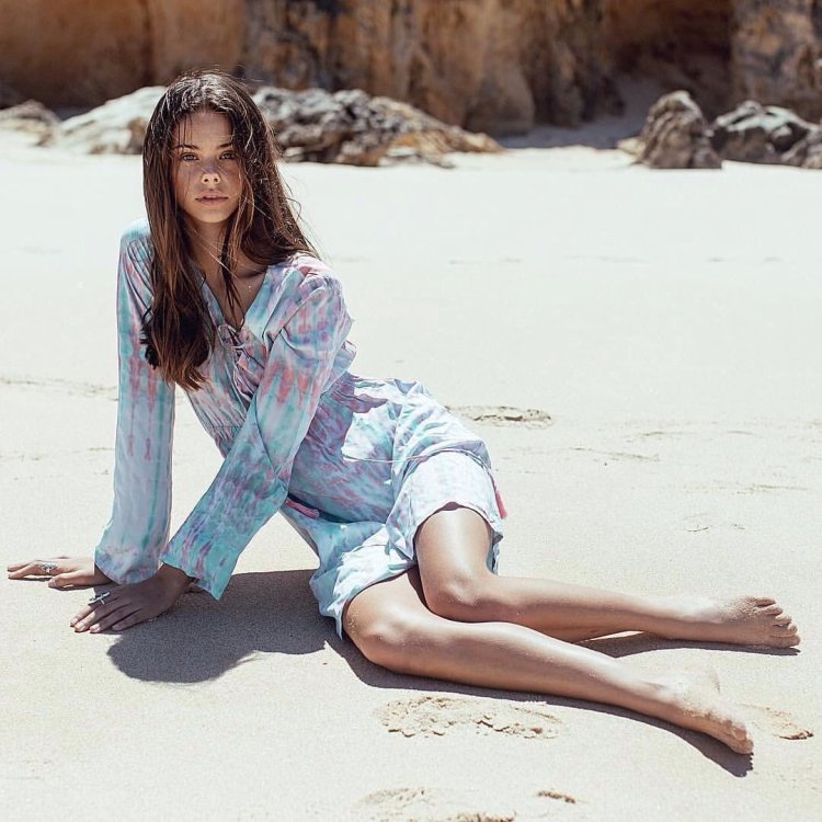 Meika Woollard 2019 in a swimsuit