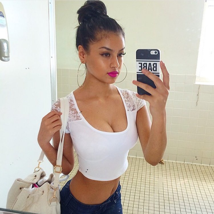 Lucero Rios in a dress