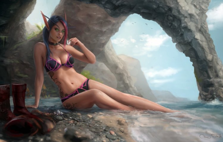 Warcraft Elves in Bikini