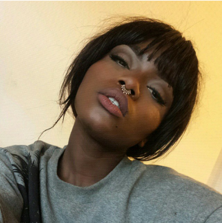 Mulatto with a punctured nose