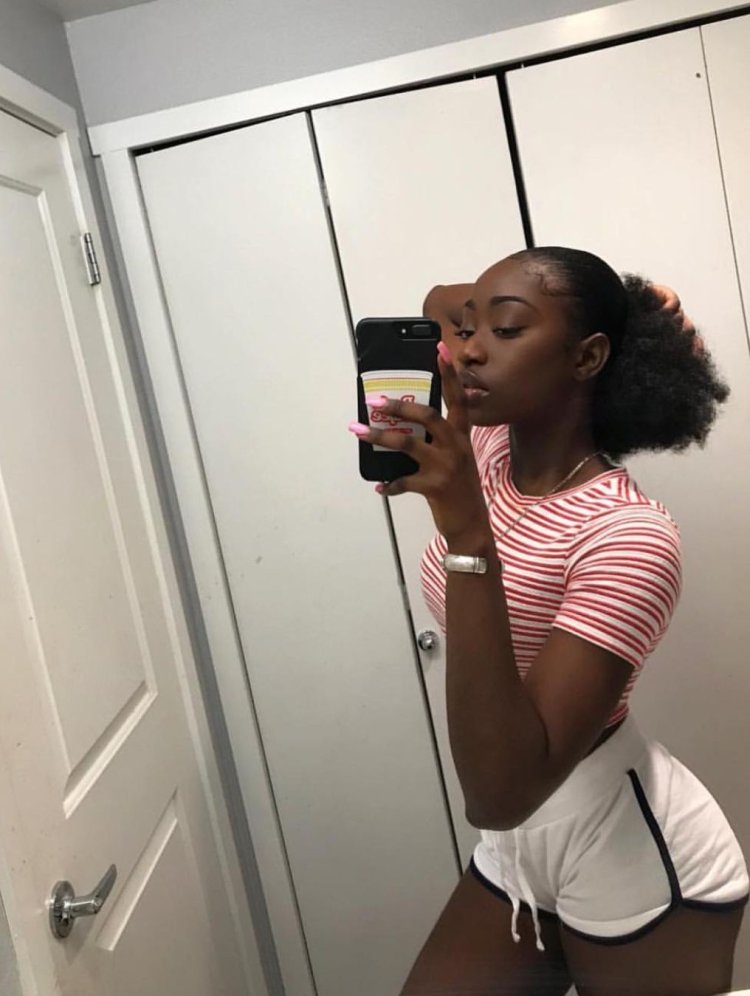 Selfie of a black woman