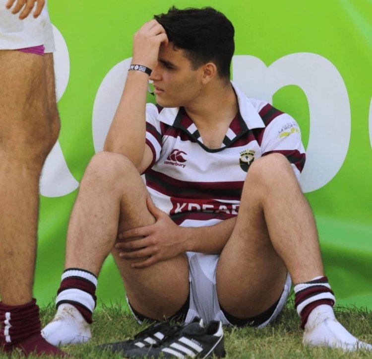 Football players in shorts