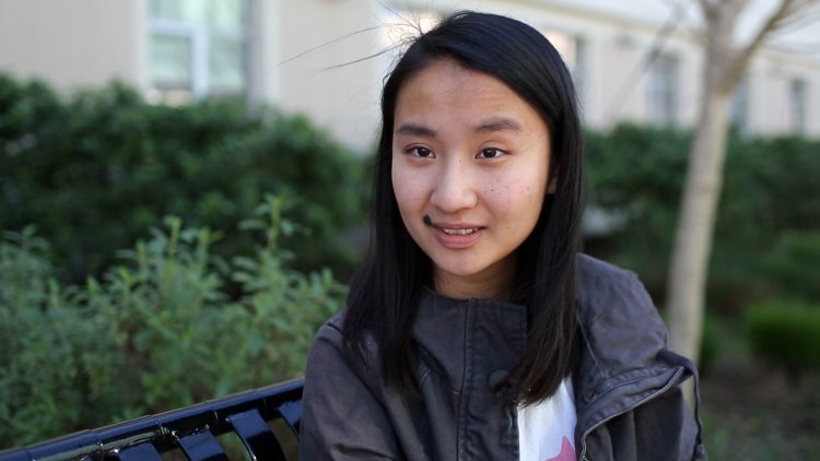 Kazakh with narrow eyes