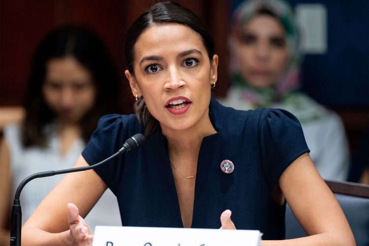 Alexandra Okasio Cortes in a swimsuit