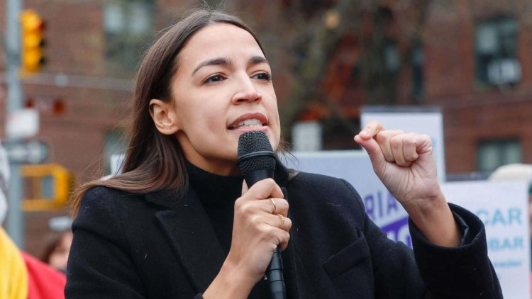 Alexandria Okasio-Cortes in a swimsuit