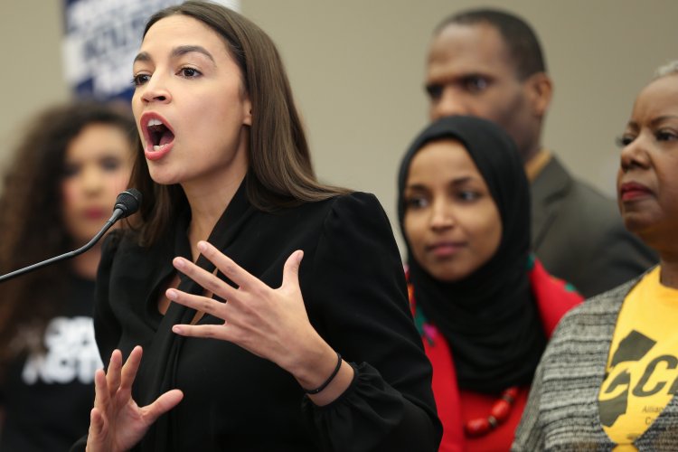 Alexandria Okasio-Cortes in trousers