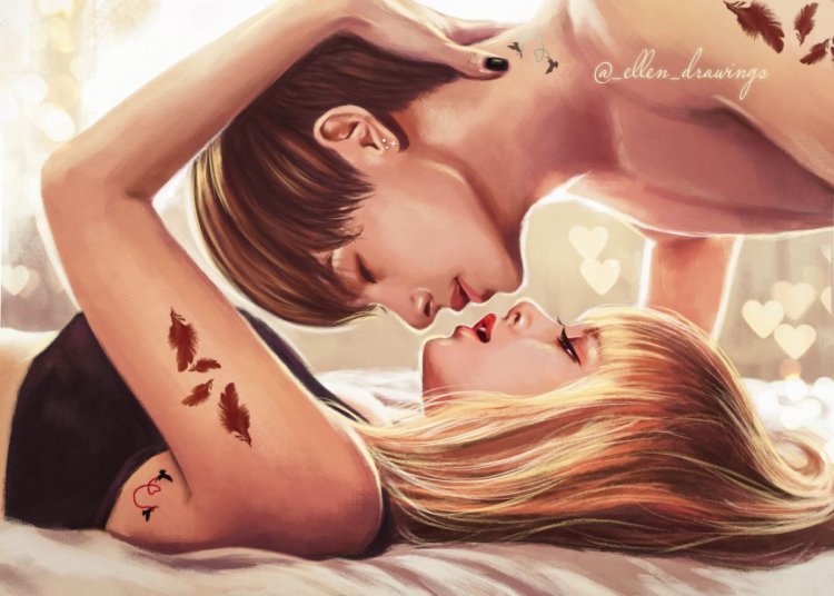 Black Pink Fox and Jungkook Art