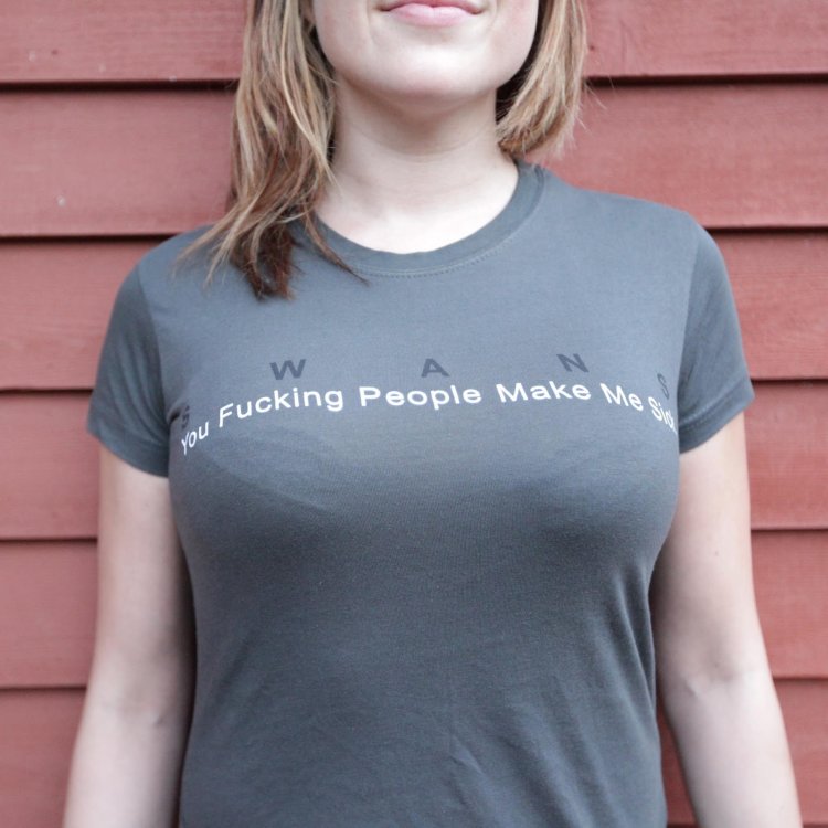 Huge T -shirt on man