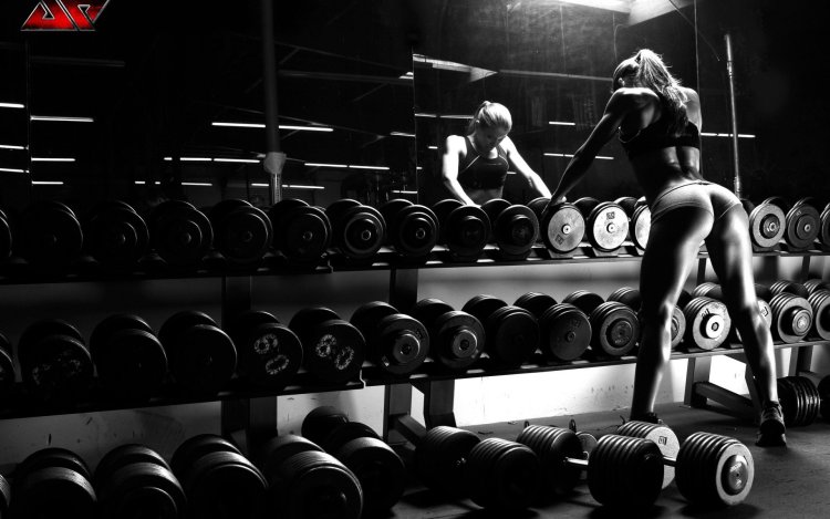 Dumbbells in the hall