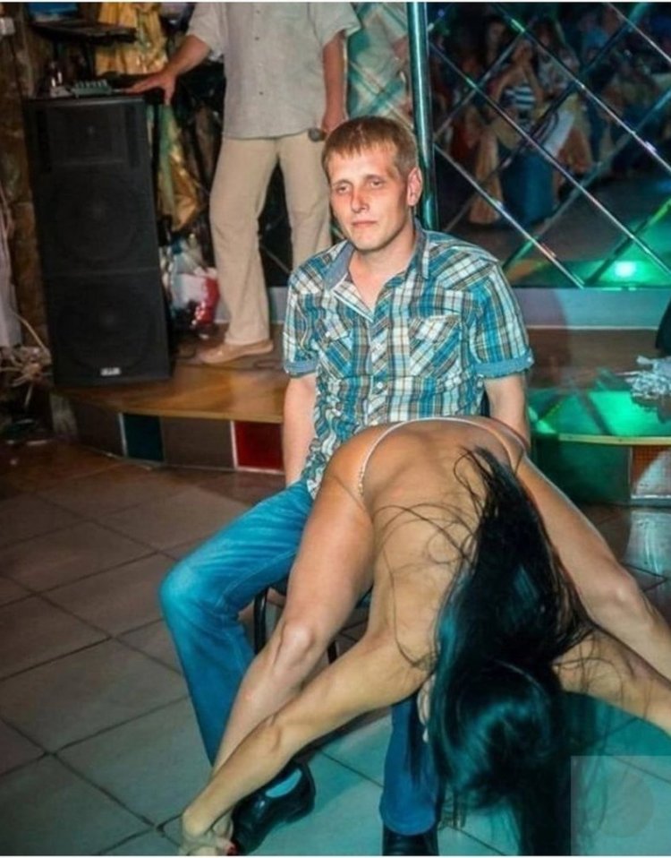 Stripper and sad guy