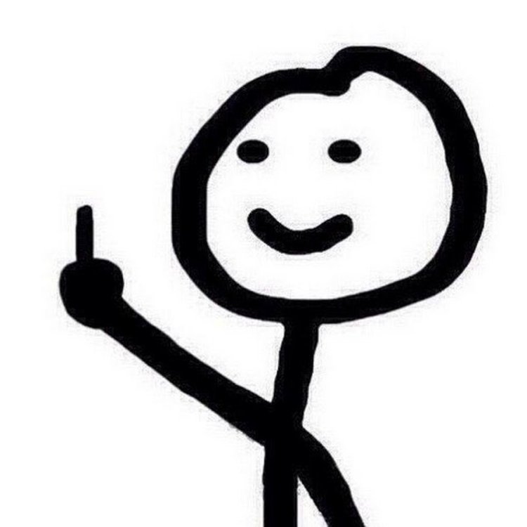 Drawn person with fak