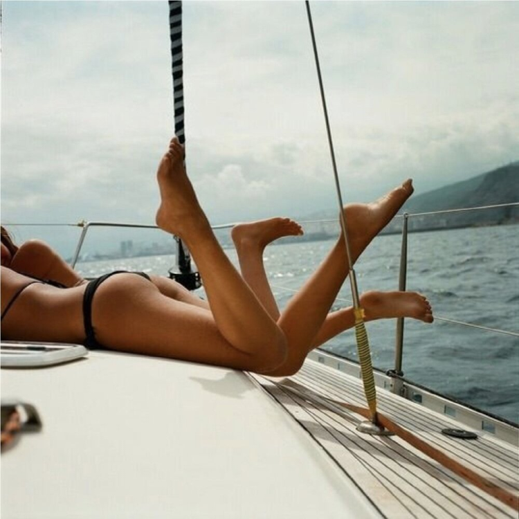 Girls on the yacht