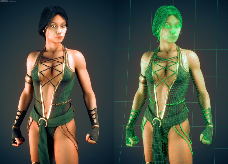 Jade Mortal Combat 11 without a mask