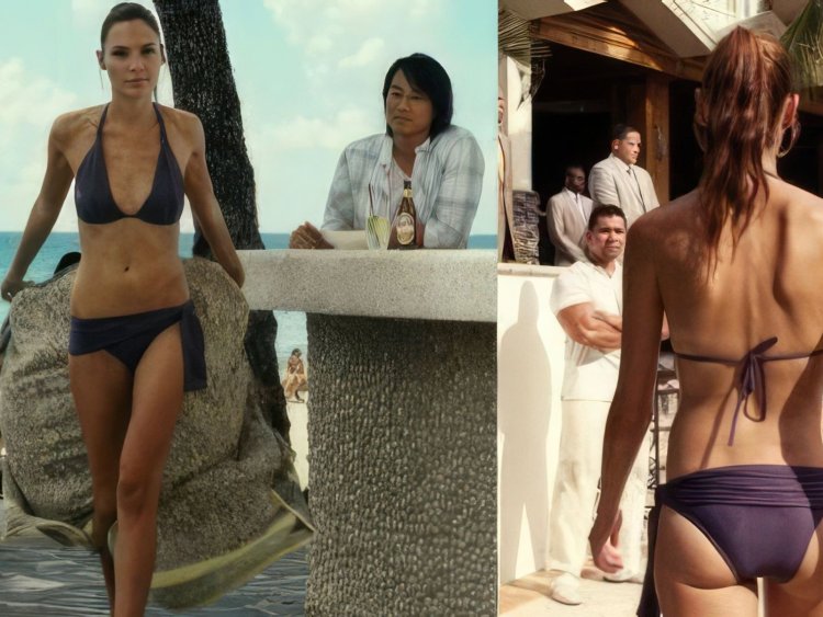 Harold Gadot in a swimsuit