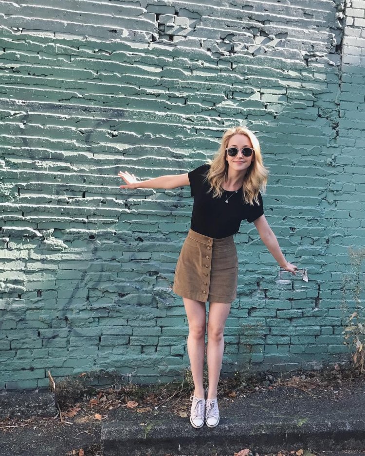 Emily Tennant in a swimsuit