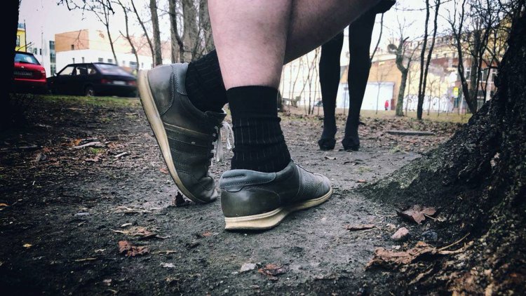 The exhibitionist was photographed