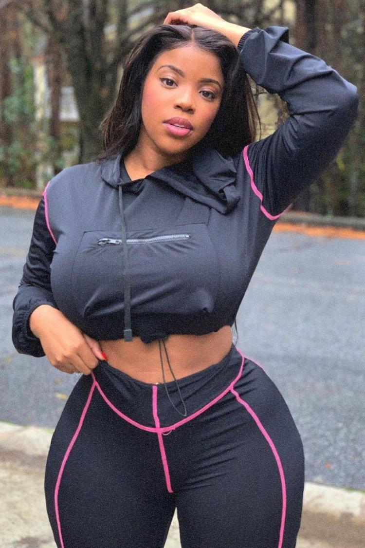 Monifa Jensen in a swimsuit