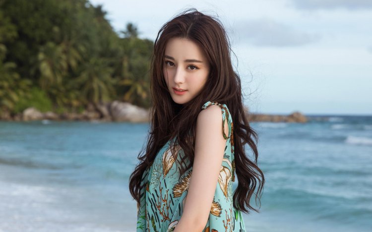 Dilrab Dilmurat in a bikini