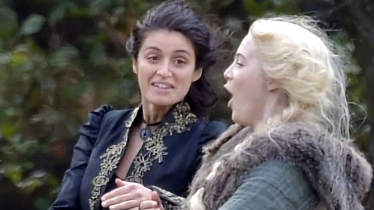 Freya Allan in the Witcher dress