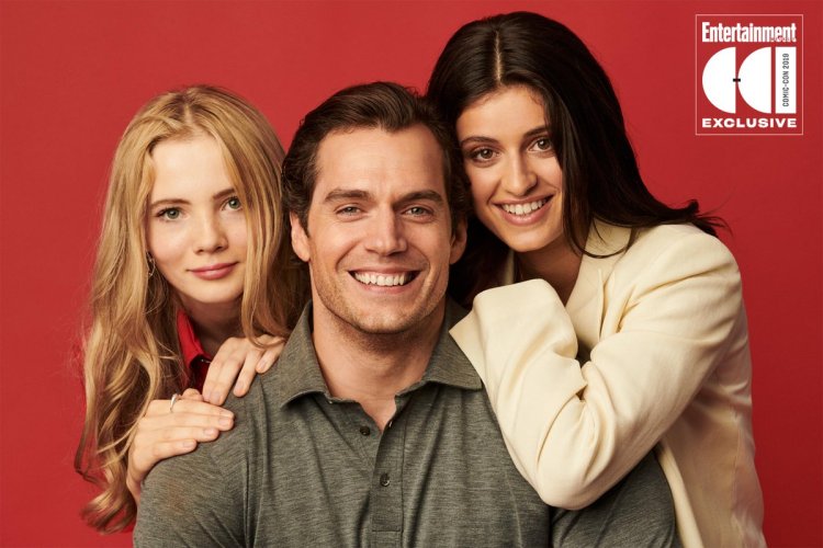 Henry Kavill Anya Chalotra and Freya Allan