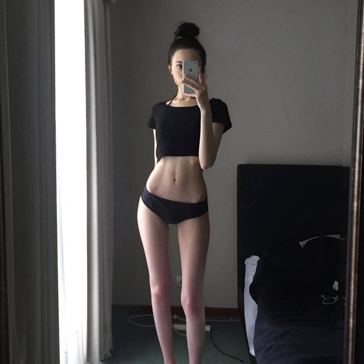 The girl’s thin body