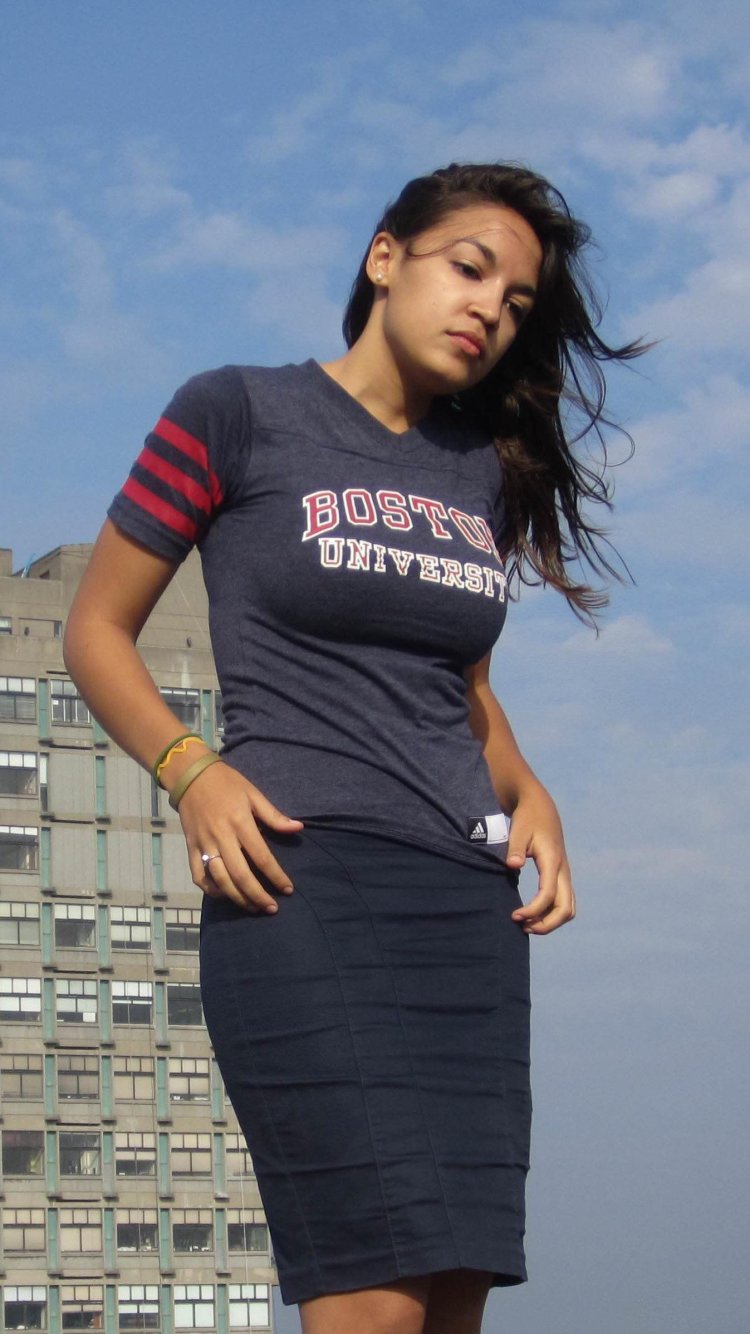 Alexandria Okasio-Cortes in a swimsuit