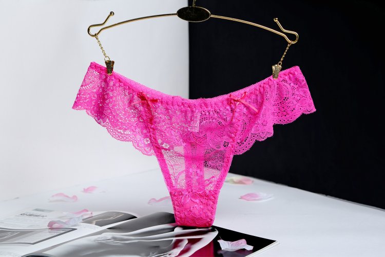 Pink lace underpants