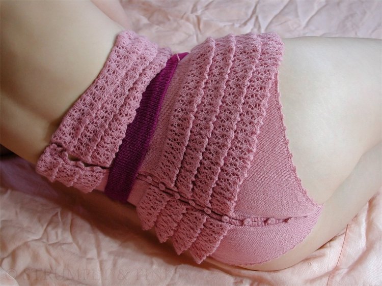 Knitted underwear female
